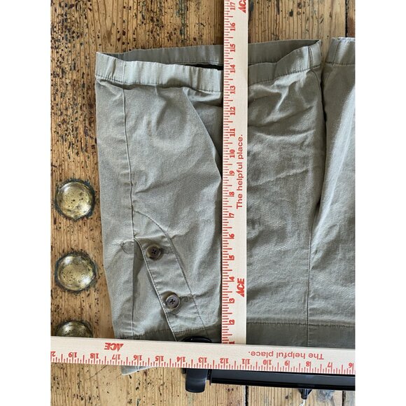 J.Crew Womens green Stretch shorts 10 cotton pull on buttons pockets summer‎ - Picture 6 of 7